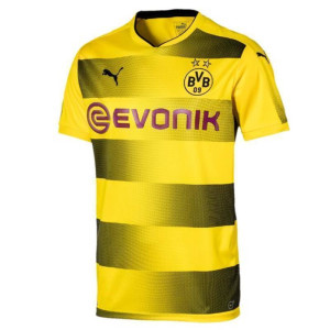BVB Home Replica Shirt w. Sponsor, gelb/schwarz