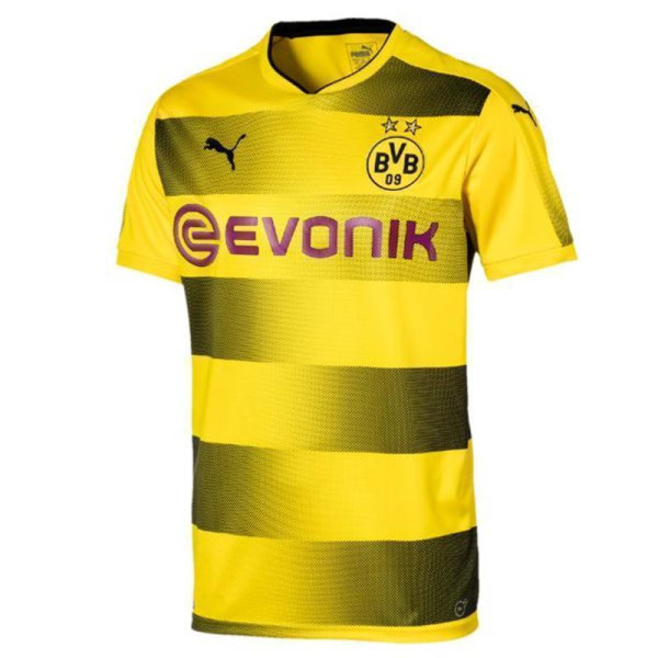 BVB Home Replica Shirt w. Sponsor, gelb/schwarz XS