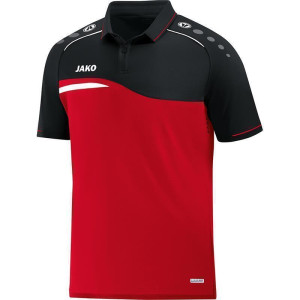 JAKO Polo Competition 2.0, rot/schwarz, Größe: XL