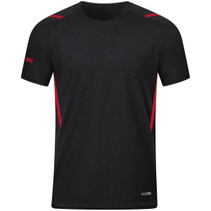 JAKO T-Shirt Challenge, schwarz meliert/rot,...