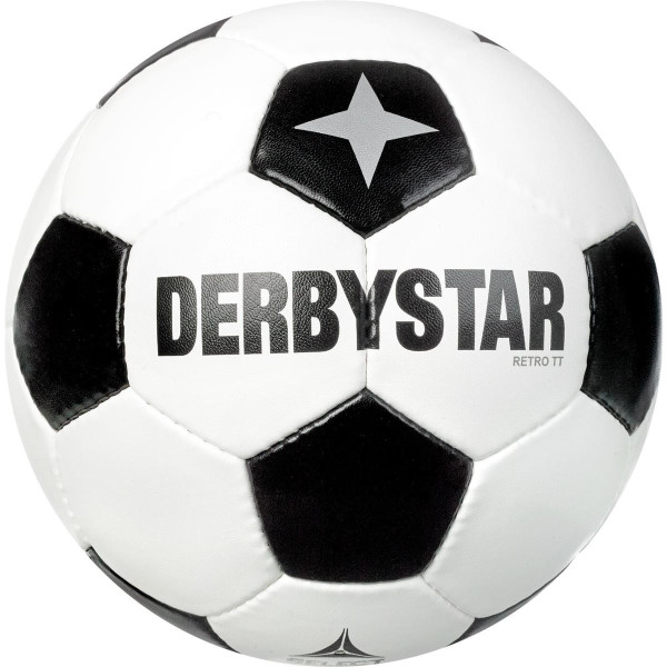 DERBYSTAR Fussball - FB RETRO Trainingsball, weiss/schwarz, Größe 5