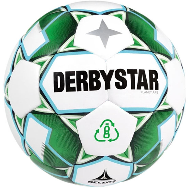 DERBYSTAR Spielball FB-PLANET APS V21 Größe 5, weiß/schwarz/grün