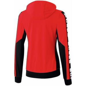 ERIMA 5-CUBES Trainingsjacke mit Kapuze rot/schwarz/weiß